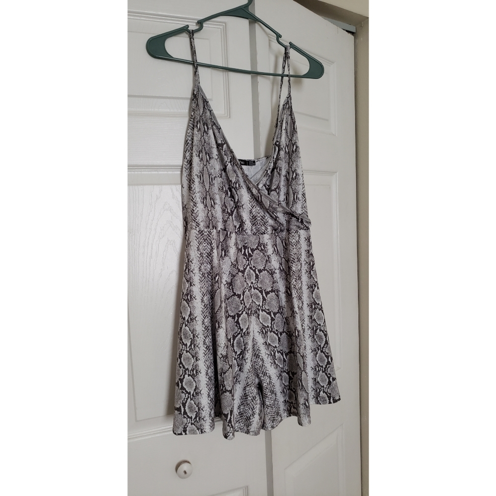 snakeskin romper.